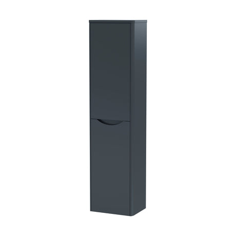 [BFAC1462] Balterley Arch Bathroom Wall Hung 2 Door Tall Unit, Dark Grey, 356mm - Cutout