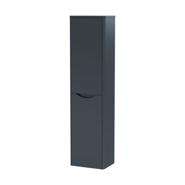 [BFAC1462] Balterley Arch Bathroom Wall Hung 2 Door Tall Unit, Dark Grey, 356mm - Cutout