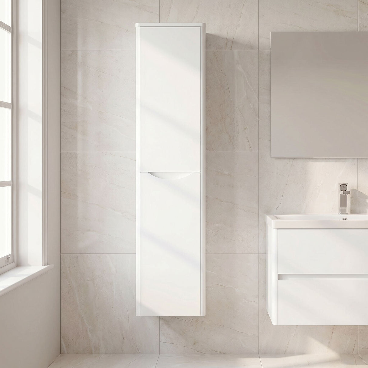 [BFAC162] Dunwood Wall Hung 2 Door Tall Unit, 356mm, Choice of Colour