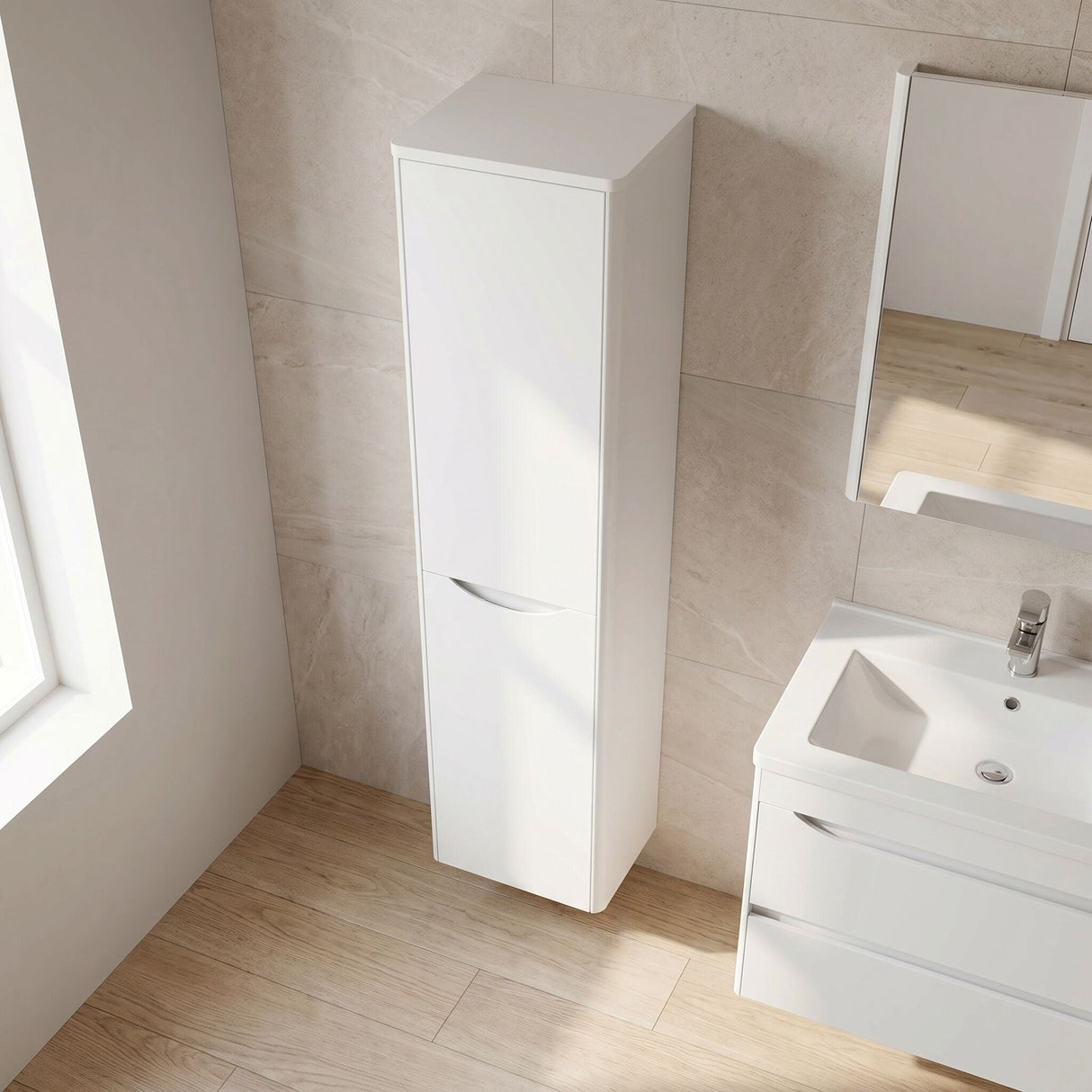 [BFAC162] Dunwood Wall Hung 2 Door Tall Unit, 356mm, Choice of Colour