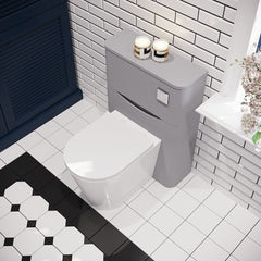 [BFAC241] Balterley Arch Modern Bathroom Floor Standing Concealed Cistern Toilet Unit, Satin Grey, 550mm - Lifestyle 2