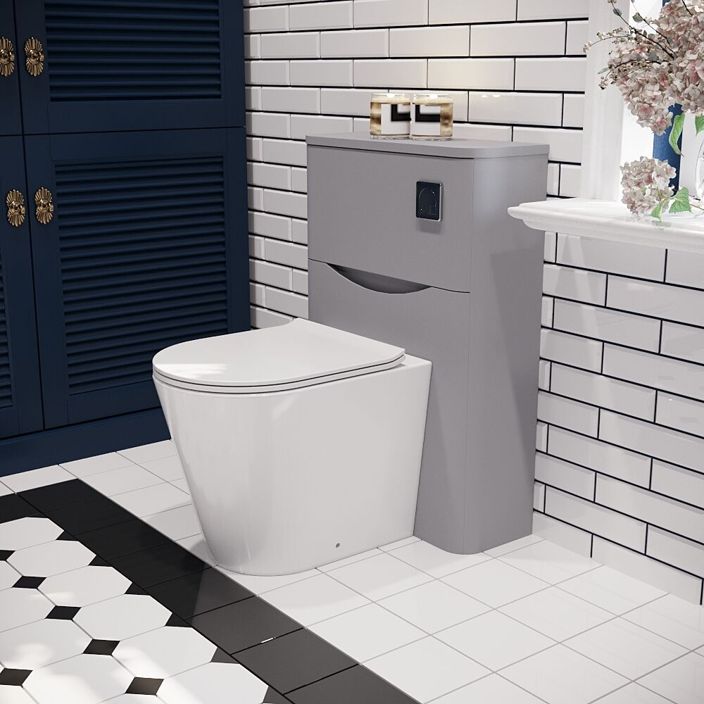 [BFAC241] Balterley Arch Modern Bathroom Floor Standing Concealed Cistern Toilet Unit, Satin Grey, 550mm - Lifestyle 3