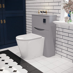 [BFAC241] Balterley Arch Modern Bathroom Floor Standing Concealed Cistern Toilet Unit, Satin Grey, 550mm - Lifestyle 3