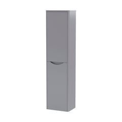[BFAC262] Balterley Arch Modern Bathroom 1 Soft Close Door Wall Hung Tall Cabinet, Satin Grey, 356mm - Cutout