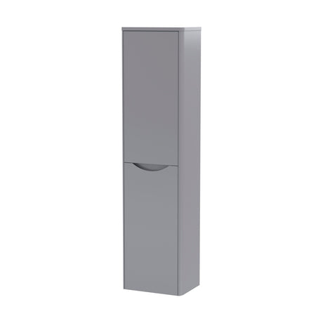 [BFAC262] Balterley Arch Modern Bathroom 1 Soft Close Door Wall Hung Tall Cabinet, Satin Grey, 356mm - Cutout