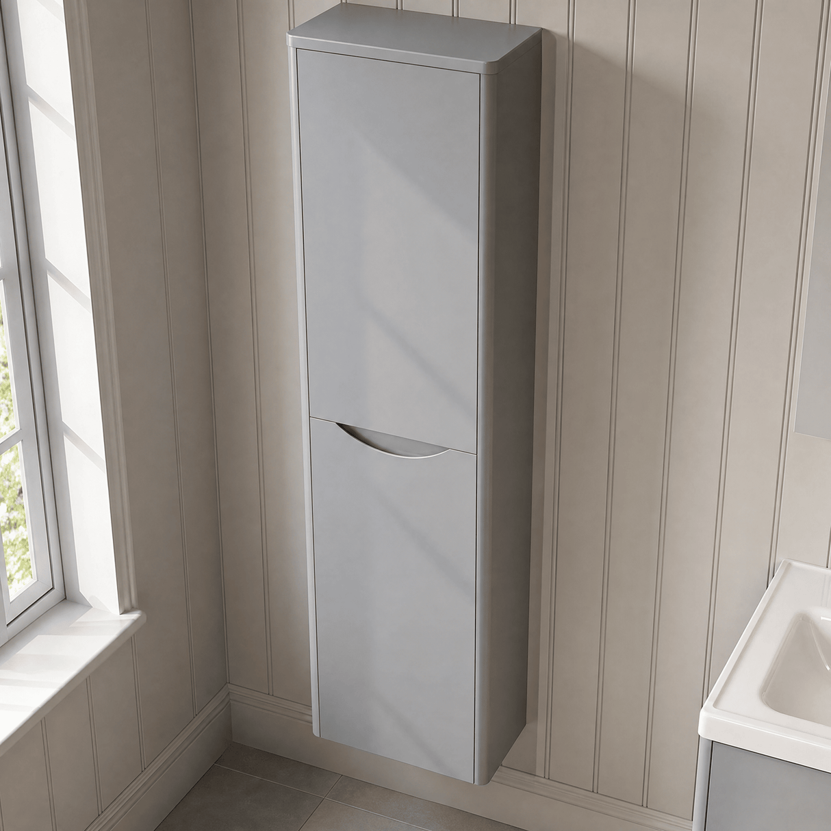 [BFAC262] Dunwood Wall Hung 2 Door Tall Unit, 356mm, Choice of Colour
