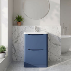 [BFAC301A] Dunwood Contemporary 2 Drawer Floor Standing Vanity Basin Unit, Choice of Size and Colour