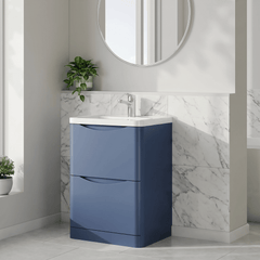 [BFAC301A] Dunwood Contemporary 2 Drawer Floor Standing Vanity Basin Unit, Choice of Size and Colour