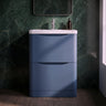 [BFAC301A] Dunwood Contemporary 2 Drawer Floor Standing Vanity Basin Unit, Choice of Size and Colour - Silo