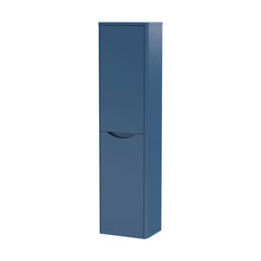 [BFAC362] Balterley Arch Modern Bathroom 1 Soft Close Door Wall Hung Tall Cabinet, Satin Blue, 356mm - Cutout