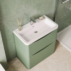 [BFAC803A] Dunwood Contemporary 2 Drawer Floor Standing Vanity Basin Unit, Choice of Size and Colour