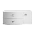[BFAR103L] Gentleshaw Contemporary Wall Hung Vanity Unit with White Marble Worktop, Moon White, 1000mm - Cutout