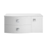 [BFAR103L] Gentleshaw Contemporary Wall Hung Vanity Unit with White Marble Worktop, 1000mm - Choice of Orientation and Colour - Cutout