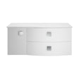 [BFAR103R] Gentleshaw Contemporary 2 Drawer Right-Hand Wall Hung Vanity Unit with White Marble Worktop, Moon White, 1000mm - Cutout