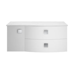 [BFAR103R] Gentleshaw Contemporary Wall Hung Vanity Unit with White Marble Worktop, 1000mm - Choice of Orientation and Colour - Cutout