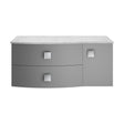 [BFAR205L] Gentleshaw Contemporary 2 Drawer Left-Hand Wall Hung Vanity Unit with Grey Marble Worktop, 1000mm - Cutout