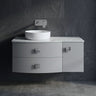 [BFAR205L] Gentleshaw Contemporary Wall Hung Vanity Unit with Grey Marble Worktop, 1000mm - Choice of Orientation and Colour - Silo