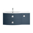 [BFAR302L] Gentleshaw Contemporary 1 Door 2 Drawer Left-Hand Wall Hung Vanity Unit with Curved Basin, Mineral Blue, 1000mm - Cutout