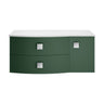 [BFAR803L] Gentleshaw Contemporary Wall Hung Vanity Unit with White Marble Worktop, 1000mm - Choice of Orientation and Colour - Cutout