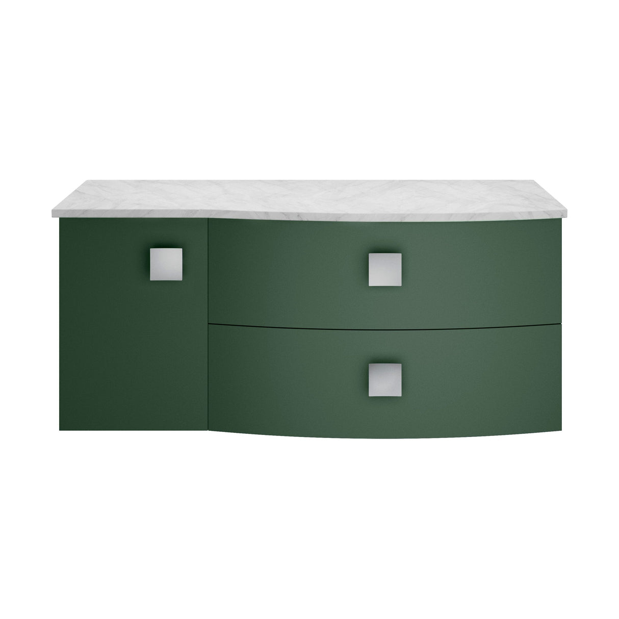 [BFAR805R] Gentleshaw Contemporary Wall Hung Vanity Unit with Grey Marble Worktop, 1000mm - Choice of Orientation and Colour - Cutout