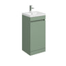 [BFC101GNA] Tean Floor Standing Compact Vanity Unit with Polymarble Basin, Choice of Size and Colour - Cutout