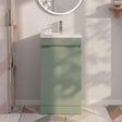 [BFC101GNA] Balterley 400mm Floor Standing 1 Door Compact Unit with Polymarble Basin - Green - Silo