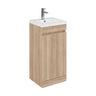 [BFC101OKA] Tean Floor Standing Compact Vanity Unit with Polymarble Basin, Choice of Size and Colour - Cutout