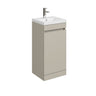 [BFC101PGA] Tean Floor Standing Compact Vanity Unit with Polymarble Basin, Choice of Size and Colour - Cutout