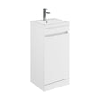[BFC101WTA] Balterley 400mm Floor Standing 1 Door Compact Unit with Polymarble Basin - White - Cutout