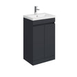 [BFC102BKA] Balterley 500mm Floor Standing 2 Door Compact Unit with Polymarble Basin - Dark Grey - Cutout