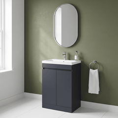 [BFC103BKA] Tean Floor Standing Compact Vanity Unit with Polymarble Basin, Choice of Size and Colour - Lifestyle 3