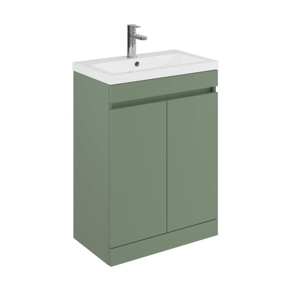 [BFC103GNA] Tean Floor Standing Compact Vanity Unit with Polymarble Basin, Choice of Size and Colour - Cutout