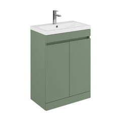 [BFC103GNA] Tean Floor Standing Compact Vanity Unit with Polymarble Basin, Choice of Size and Colour - Cutout