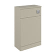 [BFC104PG] Balterley Square Floor Standing WC Back to Wall Toilet Unit, 500mm, Pebble Grey - Cutout