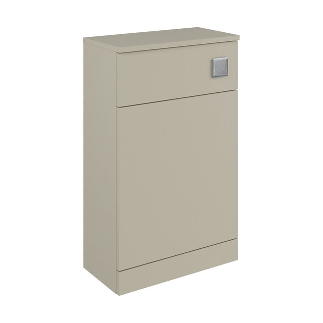 [BFC104PG] Balterley Square Floor Standing WC Back to Wall Toilet Unit, 500mm, Pebble Grey - Cutout