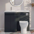 [BFC412LBK] Tean 1000mm Floor Standing Compact Unit with Polymarble Basin - Choice of Orientation and Colour - Silo