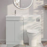 [BFC413LWT] Tean 1100mm Floor Standing Compact Unit with Polymarble Basin - Choice of Orientation and Colour - Silo