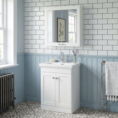 [BFCL117] Swynnerton Traditional Wall Hung 2 Soft Close Door Mirror Cabinet, 600mm - Choice of Colour - Lifestyle 1