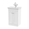 [BFCL123A] Swynnerton Traditional Floor Standing Vanity Basin Unit with 1 Tap Hole Ceramic Basin - Choice of Size and Finish - Cutout