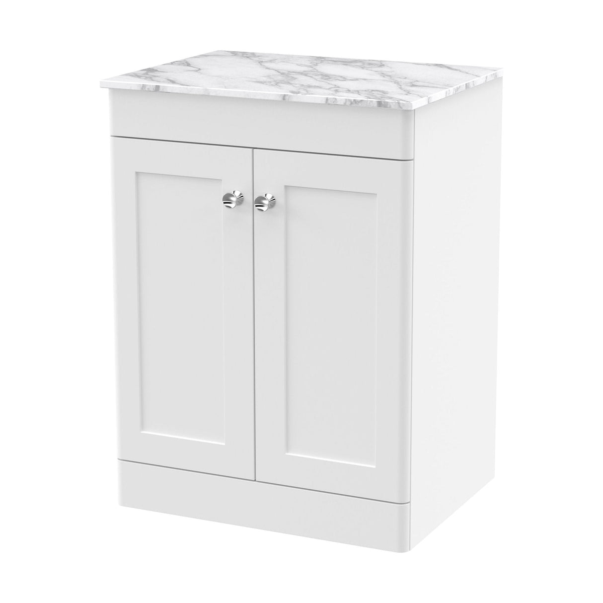 [BFCL125CMT] Swynnerton Traditional Floor Standing Vanity Unit with Marble Top, 600mm - Cutout