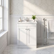 [BFCL125F] Swynnerton Traditional 2 Door Floor Standing Vanity Basin Unit with 1 Tap Hole Traditional Ceramic Basin, Choice of Size and Colour - Silo