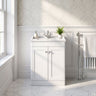 [BFCL125F] Swynnerton Traditional 2 Door Floor Standing Vanity Basin Unit with 1 Tap Hole Traditional Ceramic Basin, Choice of Size and Colour - Silo