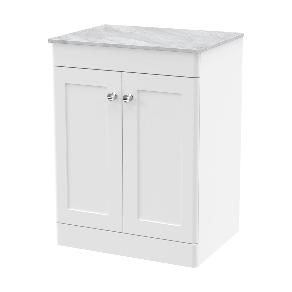 [BFCL125GMT] Swynnerton Traditional 2 Door Floor Standing Vanity Unit with Marble Top, 610mm - Cutout