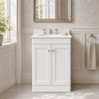 [BFCL125WR3] Swynnerton Traditional 2 Door Floor Standing Vanity Basin Unit with 3 Tap Hole White Marble Worktop and Basin, Choice of Size and Colour - Silo
