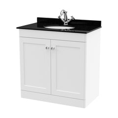 [BFCL126BR1] Swynnerton Traditional 2 Door Floor Standing Vanity Unit with Black Marble Worktop and 1 Tap Hole Basin, Choice of Size and Colour - Cutout