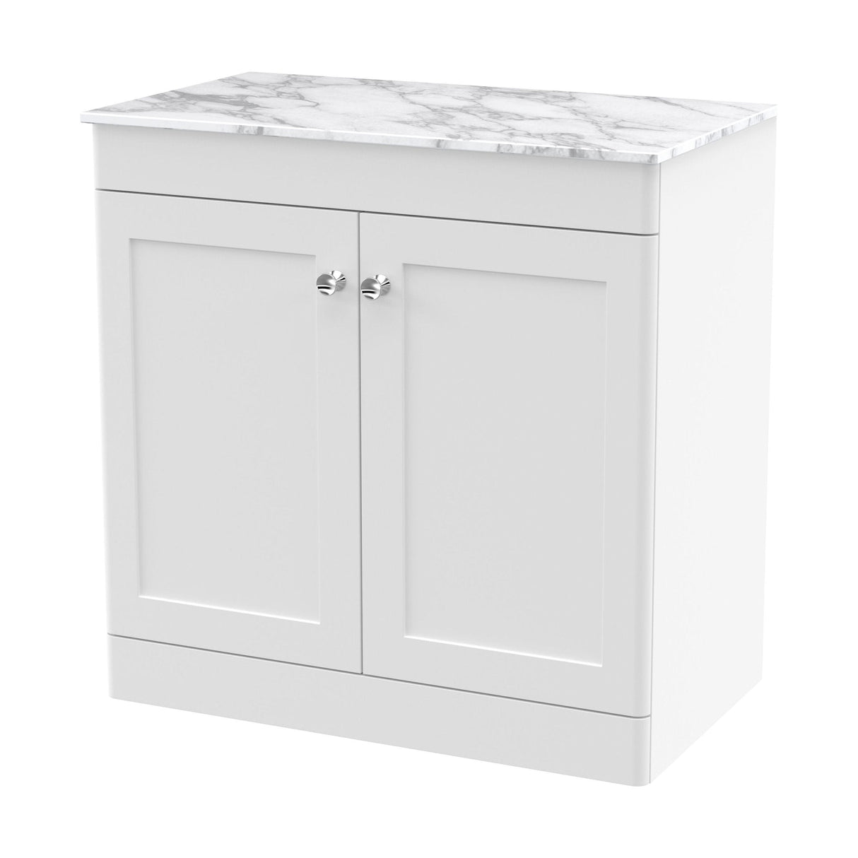 [BFCL126CMT] Swynnerton Traditional 2 Door Floor Standing Vanity Unit with Marble Top, 800mm - Cutout
