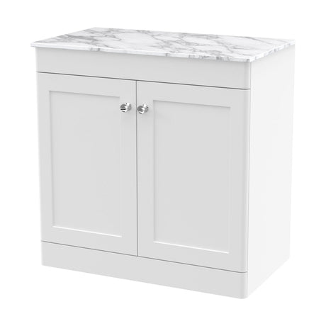 [BFCL126CMT] Swynnerton Traditional 2 Door Floor Standing Vanity Unit with Marble Top, 800mm - Cutout