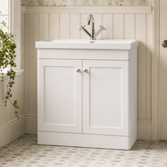 [BFCL126E] Swynnerton Traditional 2 Door Floor Standing Vanity Unit with Thin Edge Basin, Choice of Size and Colour