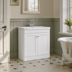 [BFCL126E] Swynnerton Traditional 2 Door Floor Standing Vanity Unit with Thin Edge Basin, Choice of Size and Colour