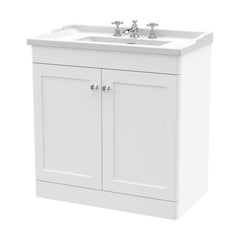 [BFCL126G] Swynnerton Traditional 2 Door Floor Standing Vanity Basin Unit with 3 Tap Hole Traditional Ceramic Basin, Choice of Size and Colour - Cutout